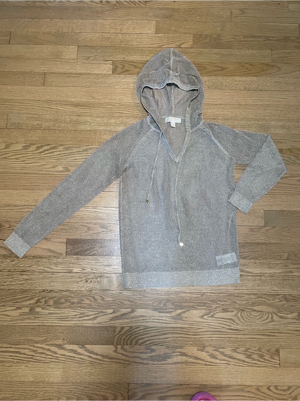 Michael Kors Gold Mesh/Net Women’s Pullover with hood - Sz XS